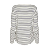 Sea Ranch Amelie Striped Long Sleeve Tee Long Sleeve Tee 1006 Pearl/SR Navy