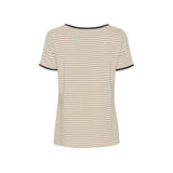 Redgreen Women Camilla T-shirt Short Sleeve Tee 124 Mid Sand Stripe