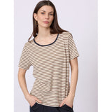 Redgreen Women Cecilie Tee Polo 125 Dark Sand Stripe