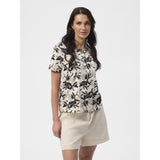 Redgreen Women Celina T-shirt Short Sleeve Tee 321 Ecru Pattern