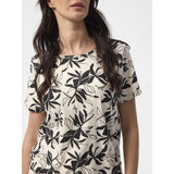 Redgreen Women Celina T-shirt Short Sleeve Tee 321 Ecru Pattern