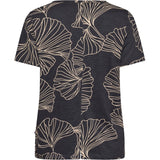 Redgreen Women Celina T-shirt Short Sleeve Tee 399 Black Pattern