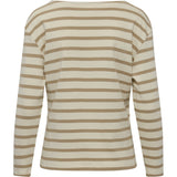 Redgreen Women Claudia T-shirt Long Sleeve Tee 124 Mid Sand Stripe