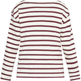 Redgreen Women Claudia T-shirt Long Sleeve Tee 181 Eggplant Stripe