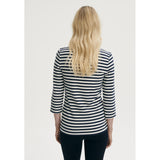 Redgreen Women Cleo 3/4 LS T-shirt Long Sleeve Tee 169 Dark Navy Stripe