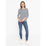 Redgreen Women Cleo 3/4 LS T-shirt Long Sleeve Tee 169 Dark Navy Stripe