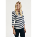 Redgreen Women Cleo 3/4 LS T-shirt Long Sleeve Tee 169 Dark Navy Stripe