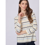 Redgreen Women Croco T-shirt Short Sleeve Tee 163 Blue Stripe