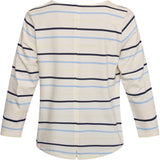 Redgreen Women Croco T-shirt Short Sleeve Tee 163 Blue Stripe
