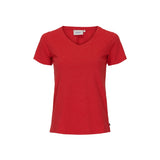 Sea Ranch Dorthea Organic Cotton V-Neck tee Short Sleeve Tee 3001 True Red