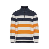 Sea Ranch Ejvind Half Zip Sweat Sweats 8014 Multistripe SR Navy/Pearl/Br.Orange