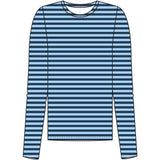 Redgreen Women Fie Long Sleeve T-shirt Long Sleeve Tee 164 Mid Blue Stripe