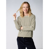Redgreen Women Fie Long Sleeve T-shirt Long Sleeve Tee 177 Olive Stripe