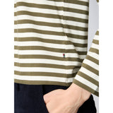 Redgreen Women Fie Long Sleeve T-shirt Long Sleeve Tee 177 Olive Stripe