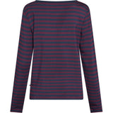 Redgreen Women Fie Long Sleeve T-shirt Long Sleeve Tee 181 Eggplant Stripe