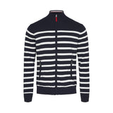 Sea Ranch Haakon Striped Knit Cardigan - Windbreaker Windbreaker 4005 Dark Navy/Pearl