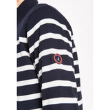 Sea Ranch Haakon Striped Knit Cardigan - Windbreaker Windbreaker 4005 Dark Navy/Pearl