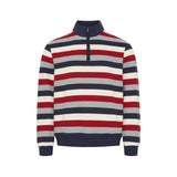 Sea Ranch Hutchinson Half Zip Sweats 4065 SR Navy/Grey Melange/SR Red