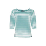 Sea Ranch Marina tee with UV protection Long Sleeve Tee 4211 Aqua Blue/White