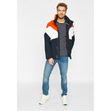 Sea Ranch Nikolai Colour Block Jacket Jackets and Coats 4184 Orange/White/Dark Navy