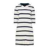 Sea Ranch Ronja Striped 3/4 Sleeve Sweat Dress Dresses / Shirts 1073 Pearl/Dark Navy