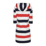 Sea Ranch Ronja Striped 3/4 Sleeve Sweat Dress Dresses / Shirts 3083 True Red/Pearl/SR Navy