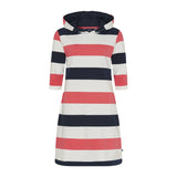 Sea Ranch Ronja Striped 3/4 Sleeve Sweat Dress Dresses / Shirts 3105 Calypso Coral / Pearl / Dark Navy