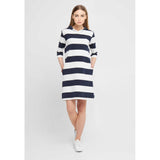 Sea Ranch Ronja Striped 3/4 Sleeve Sweat Dress Dresses / Shirts 4008 SR Navy/Pearl