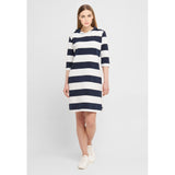 Sea Ranch Ronja Striped 3/4 Sleeve Sweat Dress Dresses / Shirts 4008 SR Navy/Pearl