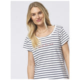 Sea Ranch SR_Delilah Short Sleeve Tee 1006 Pearl/SR Navy