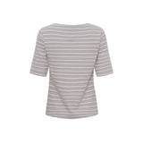 Sea Ranch SR_Mila Short Sleeve Tee 8013 Multistripe Oxford Tan