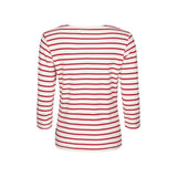 Sea Ranch Santi Striped Long Sleeve Tee Long Sleeve Tee 1010 Ecru/SR Red