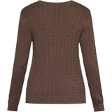 Redgreen Women Susan Cable strik Knit 429 Dark Brown Melange