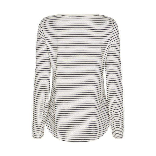 Sea Ranch Amelie Striped Long Sleeve Tee Long Sleeve Tee 1006 Pearl/SR Navy