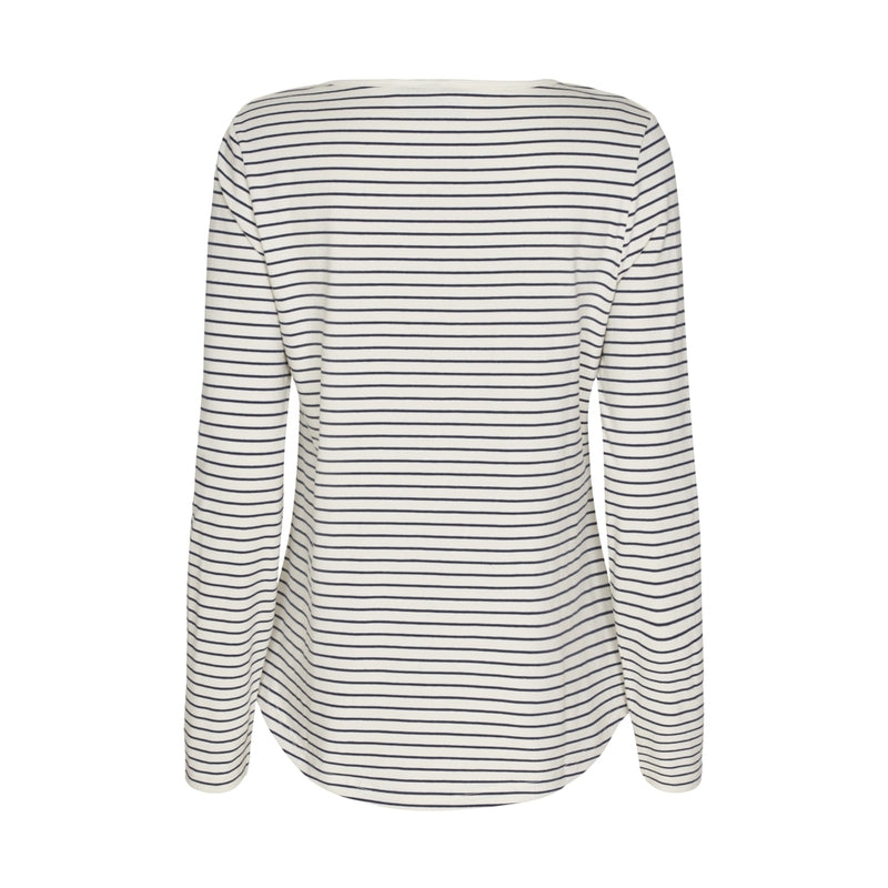 Sea Ranch Amelie Striped Long Sleeve Tee Long Sleeve Tee 1006 Pearl/SR Navy