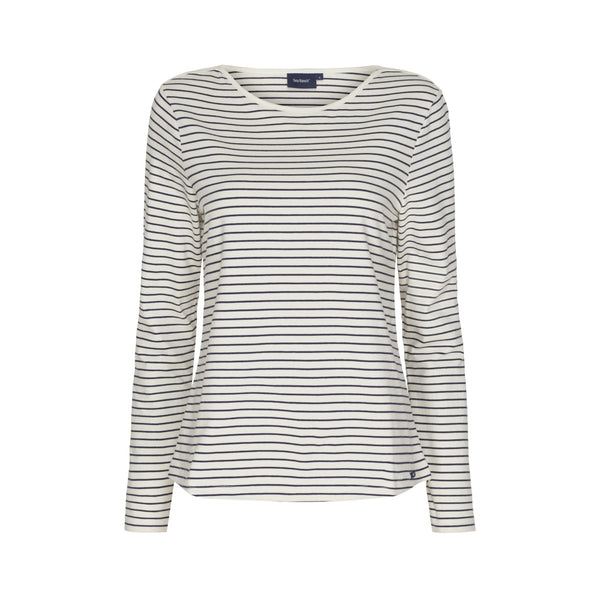 Sea Ranch Amelie Striped Long Sleeve Tee Long Sleeve Tee 1006 Pearl/SR Navy