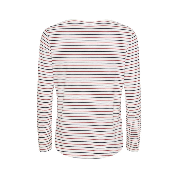 Sea Ranch Amelie Striped Long Sleeve Tee Long Sleeve Tee 1015 Pearl/SR Navy/SR Red