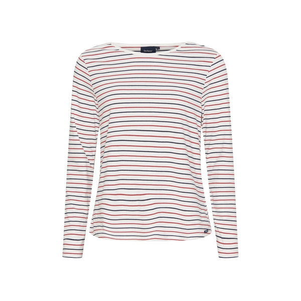 Sea Ranch Amelie Striped Long Sleeve Tee Long Sleeve Tee 1015 Pearl/SR Navy/SR Red