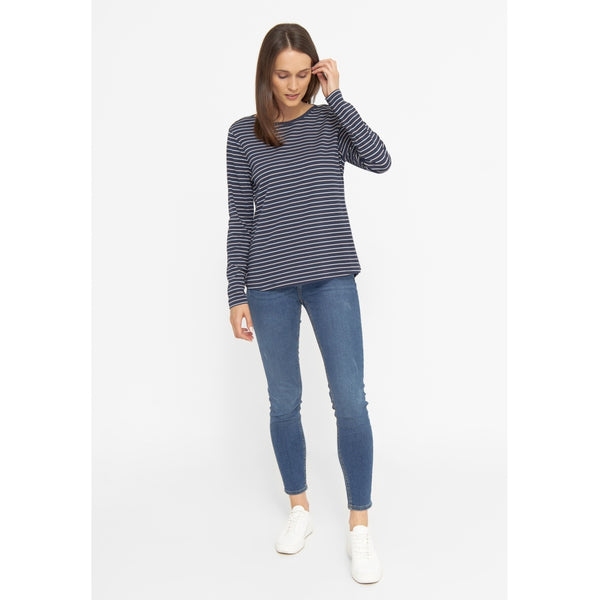 Sea Ranch Amelie Striped Long Sleeve Tee Long Sleeve Tee 1081 SR Navy/Pale Mauve