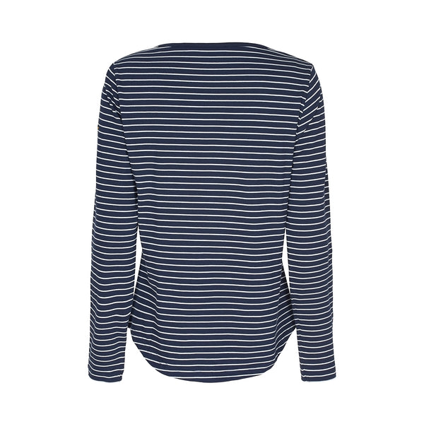 Sea Ranch Amelie Striped Long Sleeve Tee Long Sleeve Tee 4008 SR Navy/Pearl