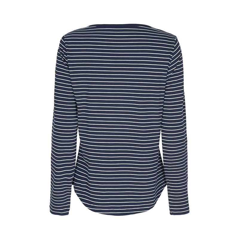 Sea Ranch Amelie Striped Long Sleeve Tee Long Sleeve Tee 4008 SR Navy/Pearl