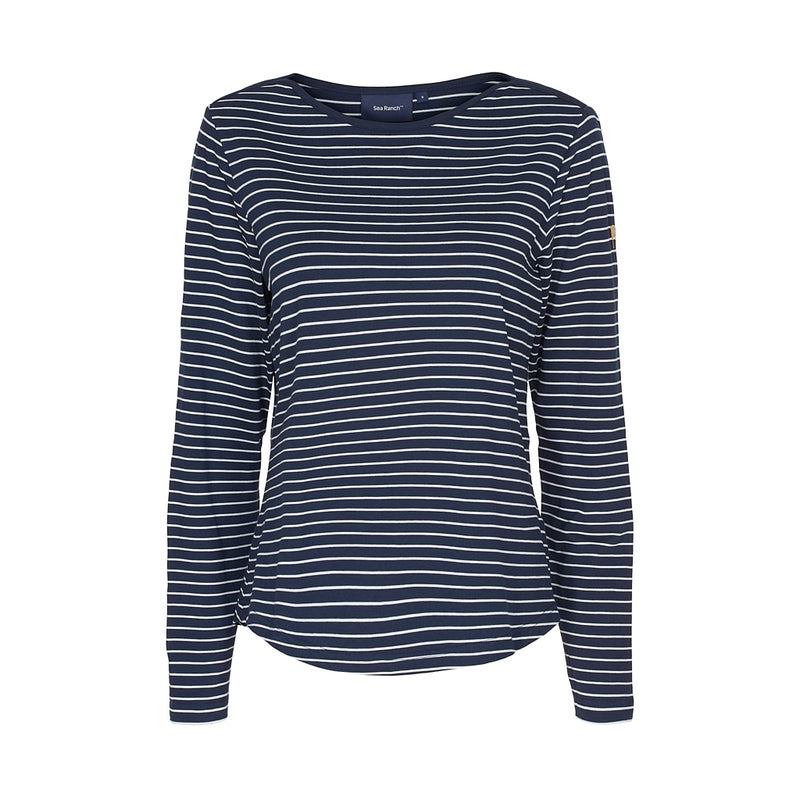 Sea Ranch Amelie Striped Long Sleeve Tee Long Sleeve Tee 4008 SR Navy/Pearl