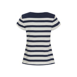 Sea Ranch Anny Tee Short Sleeve Tee 1006 Pearl/SR Navy