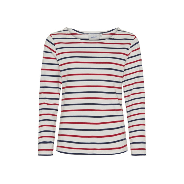 Sea Ranch Antibes Striped Long Sleeve Tee Long Sleeve Tee 1015 Pearl/SR Navy/SR Red
