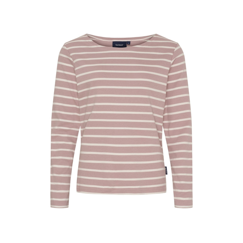 Sea Ranch Antibes Striped Long Sleeve Tee Long Sleeve Tee 3120 Woodrose / Ecru