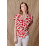 Redgreen Women Ayra Blouse Blouse 344 Red Pattern