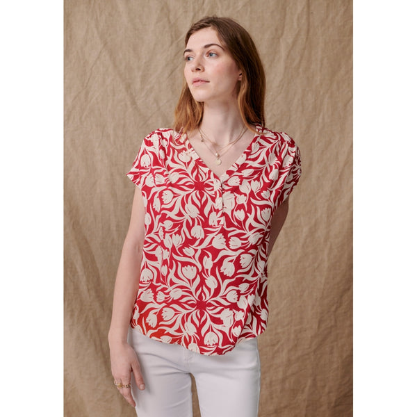 Redgreen Women Ayra Blouse Blouse 344 Red Pattern