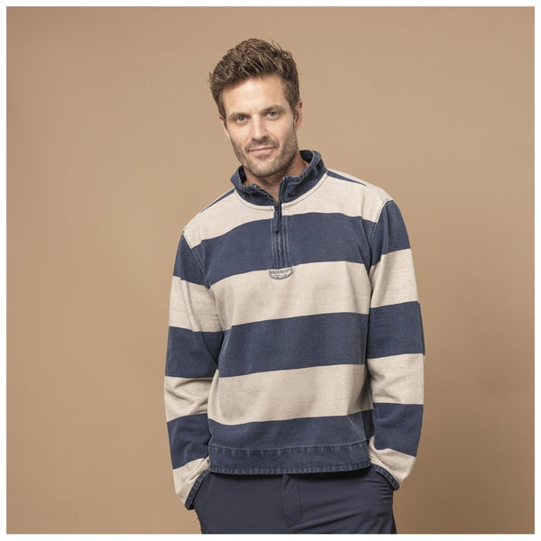 Sea Ranch Bertram Half Zip Sweat Sweats 4124 SR Navy/Camel