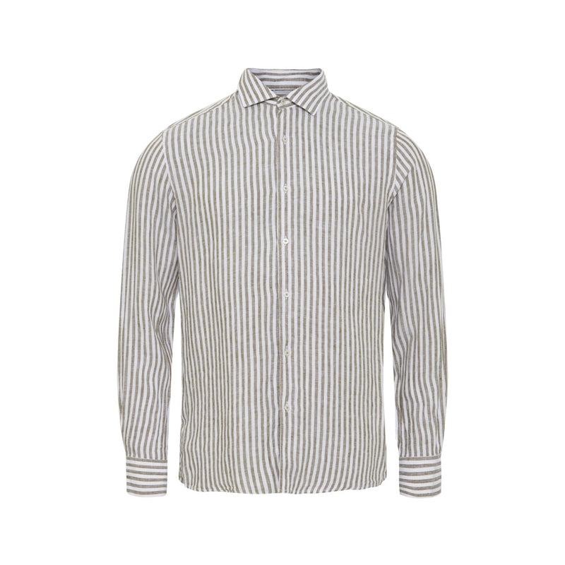 Sea Ranch Birger Striped Linen Shirt Shirts 1088 White / Sand