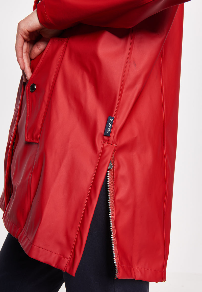 Sea Ranch Brooke Solid Raincoat Jackets and Coats 3000 SR Red